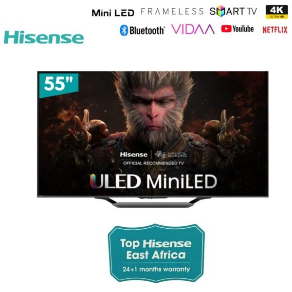 Hisense 55U7N 55 inch Mini-LED ULED 4K TV Smart (55U7NKKEN) - Image 2