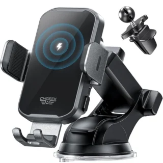 Wireless Car Charger, 15W Fast Charging Auto Clamping Car Charger Phone