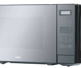 MIKA Microwave Oven, 20L, Digital, With Grill (Combi), Mirror Black