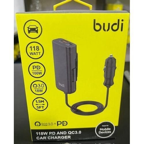 Budi CC069B 118W PD and QC3.0 car charger