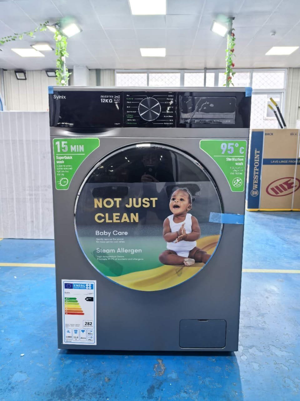 Syinix 10kg Front Load Washing & Spin Machine