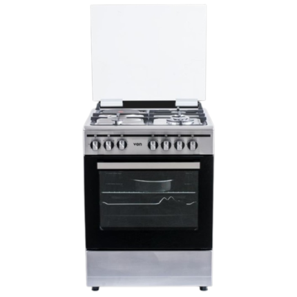VON 60x60 VCF663151FSY Freestanding Cooker – 3 Gas + 1 Electric Burners
