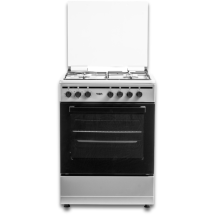 VON 60x55 VCF653151FSY Freestanding Cooker – 3 Gas + 1 Electric Burners