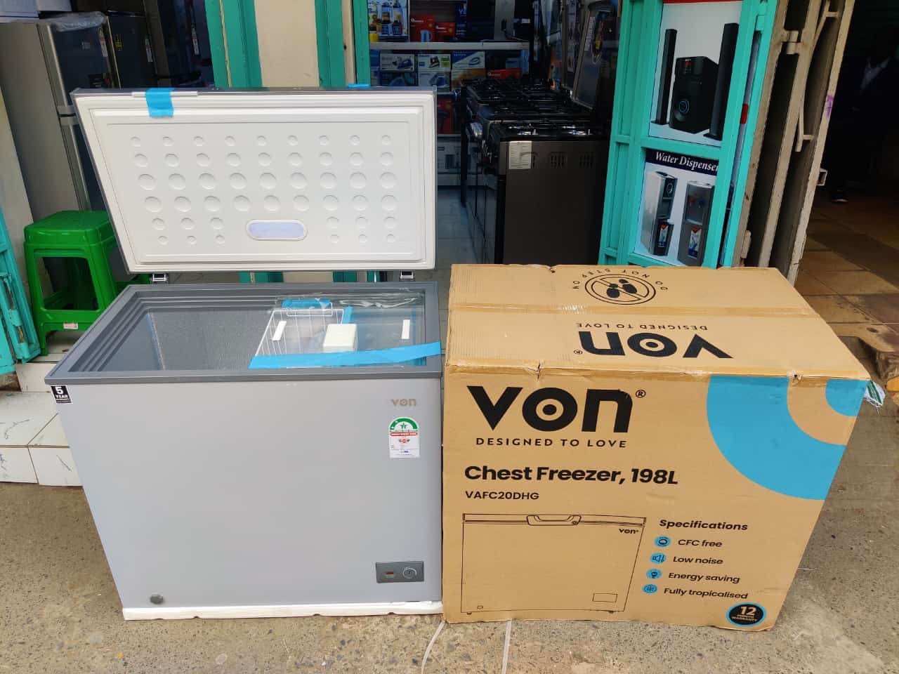 Von Chest Deep Freezer 198litres