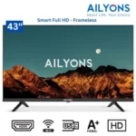 Ailyons LST4306W-M 43'' Inch Smart Android Full HD TV Frameless