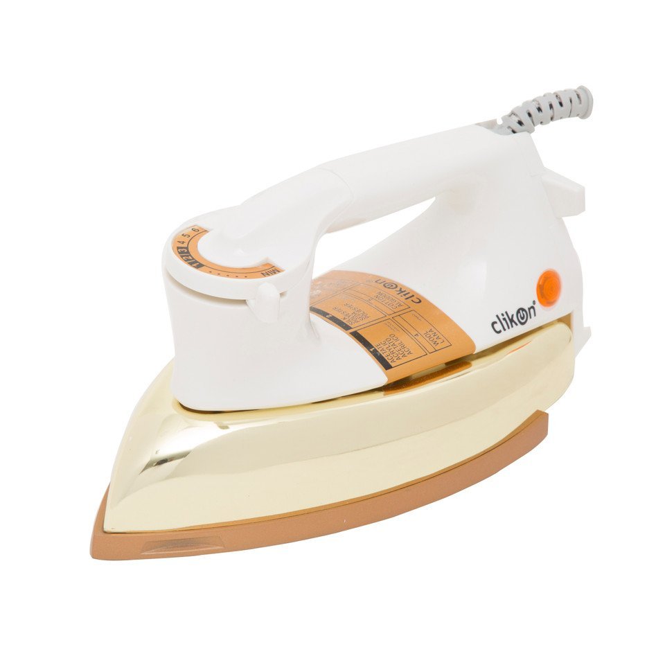 CLIKON HEAVY DRY IRON 6 ADJUSTABLE CLOTH SETTING GOLD