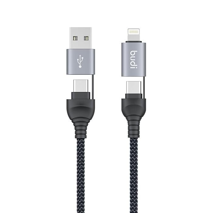 Budi DC225CL4 4-in-1 PD 20W & 65W Charging & Sync Cable