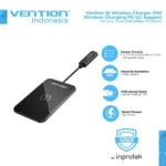 Vention Wireless Charger 15W Ultra-thin Mirrored Surface Type 0.05M Black
