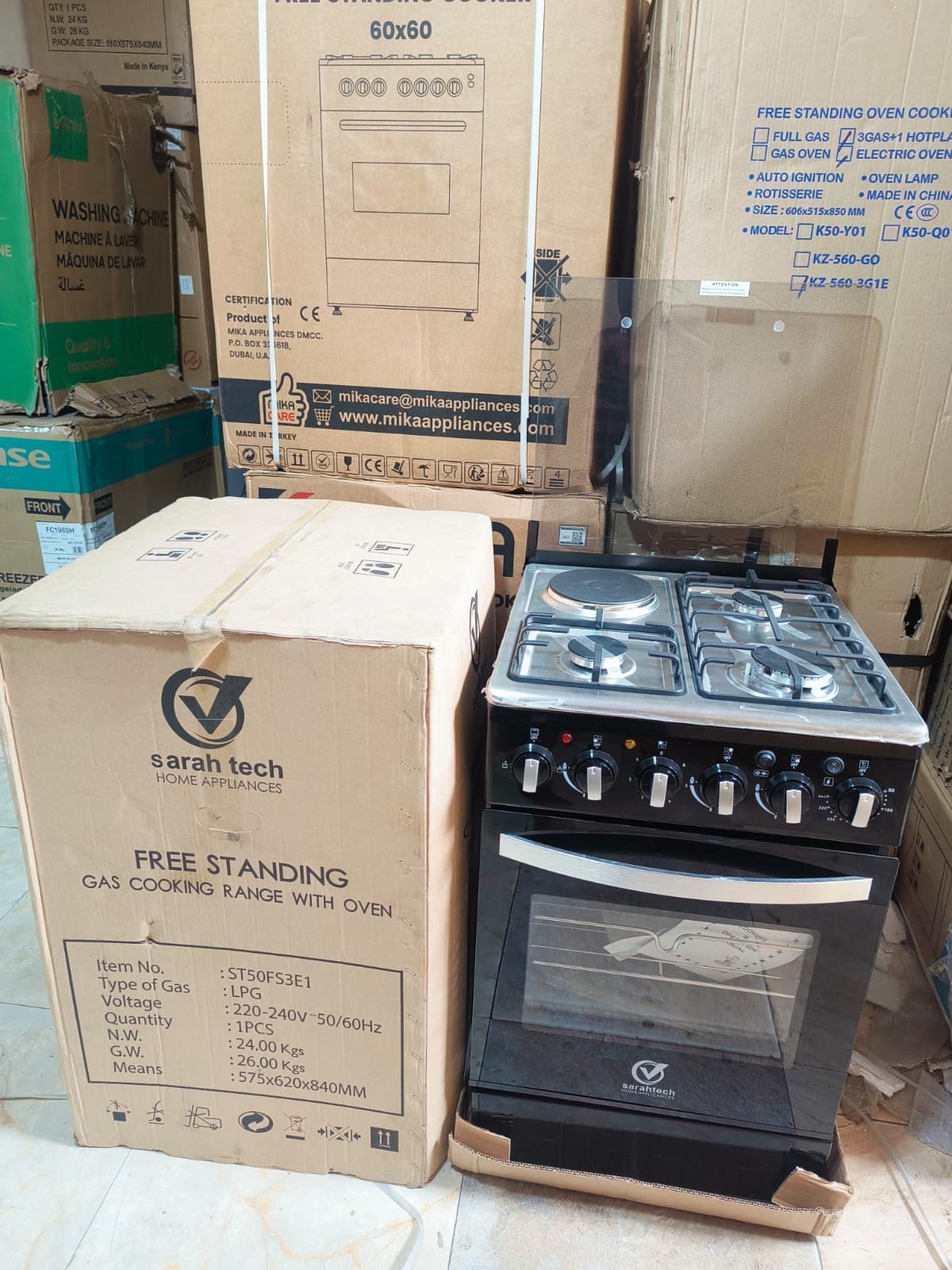 Sarahtech 50*55 3+1 Jet Standing Cooker