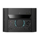 Sony SHAKE audio system main unit showing the volume control, USB ports and microphone inputs