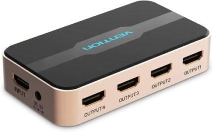 Vention ACCG0 1 In 4 Out HDMI Splitter (Black Color)