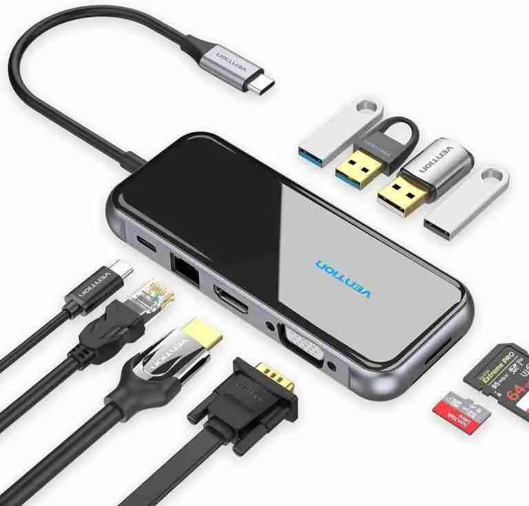Vention USB-C 12 in 1 DOCKING STATION-VEN THSHC