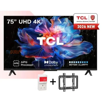 TCL 75″ 75V6D (New 2026) Google 4k HDR Smart TV