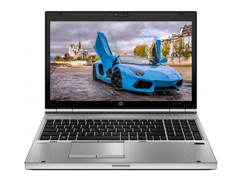 HP EliteBook 8570p 15.6-inch refurbished silver business laptop, front view