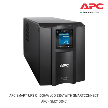 APC Smart-UPS C 1000VA tower backup power unit reference, pictured SMC1000IC; exact supplied 1KVA SMC model requires confirmation
