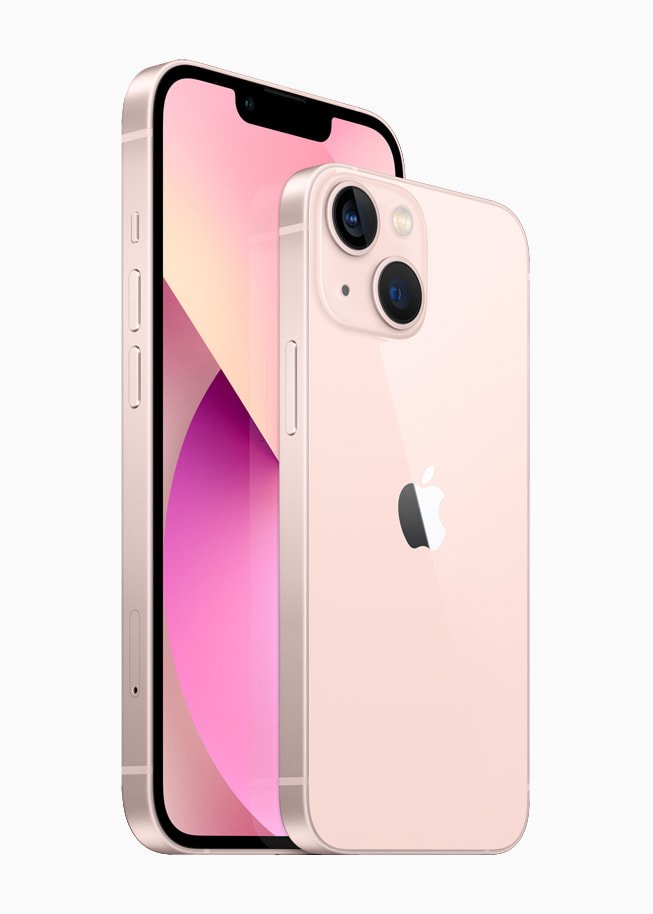 iPhone 13 official front and rear design in manufacturer colour lineup