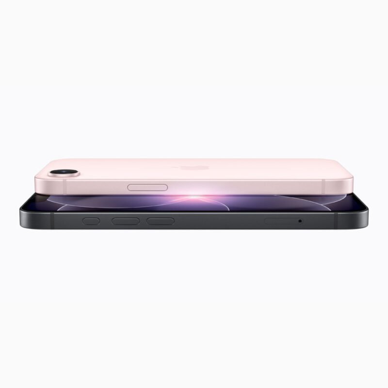 Apple iPhone 17e 256GB Black and Soft Pink official product image