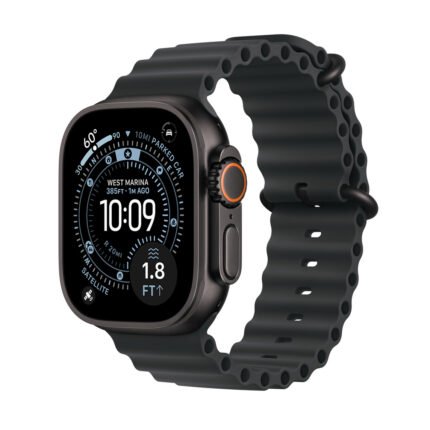 Apple Watch Ultra 3 49mm Black Titanium with Black Ocean Band – main product view