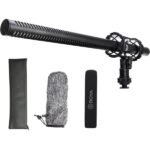BOYA BY BM6060L shotgun microphone front and accessories