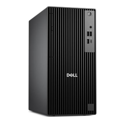 Dell Pro Tower QCT1250 black desktop chassis angled front view