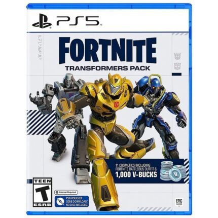Fortnite Transformers Pack PS5 code in box cover