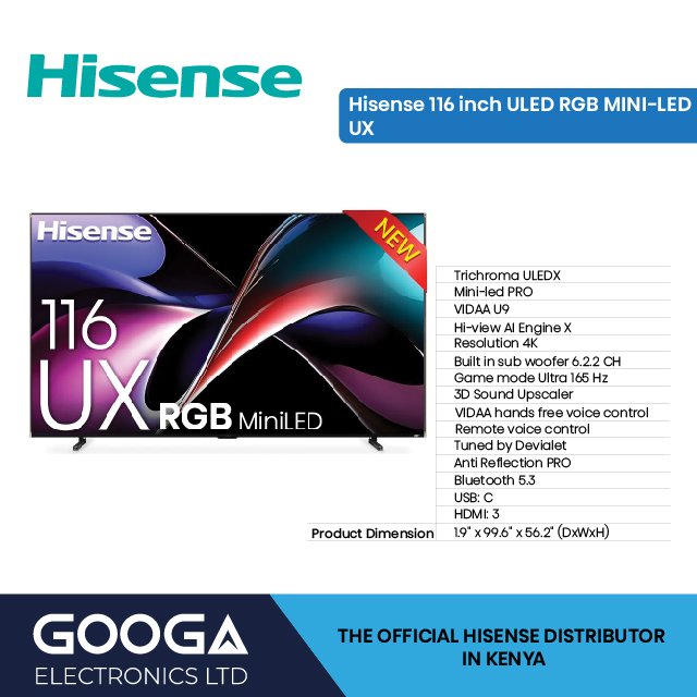 Hisense 116UX 116-inch RGB Mini-LED ULED TV