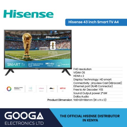 Hisense 43A4QKEN 43-inch Smart Frameless FHD TV