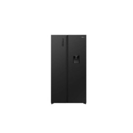 Hisense REF441DR 434 litre black side-by-side refrigerator with water dispenser