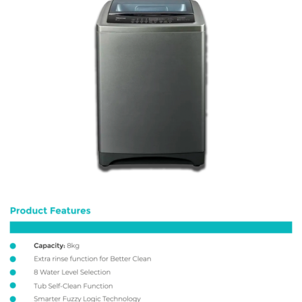 Hisense WT1D8021UT 8kg top-load full automatic washing machine