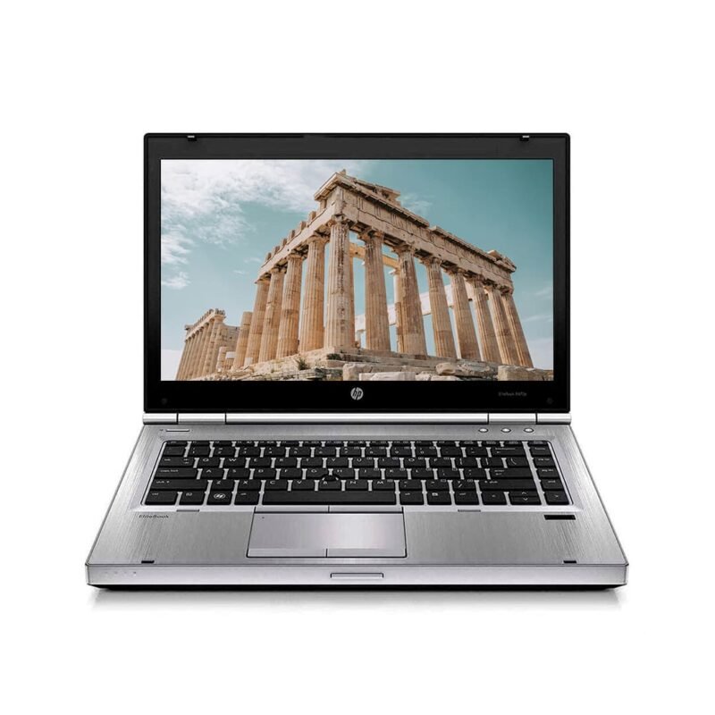 HP EliteBook 8470p 14-inch refurbished silver business laptop, front view