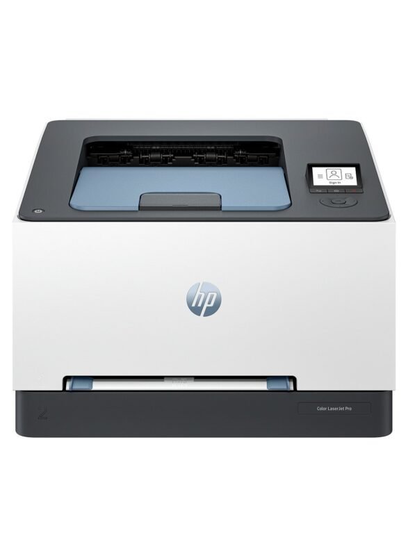 HP Color LaserJet Pro 3203dw colour duplex wireless printer front view