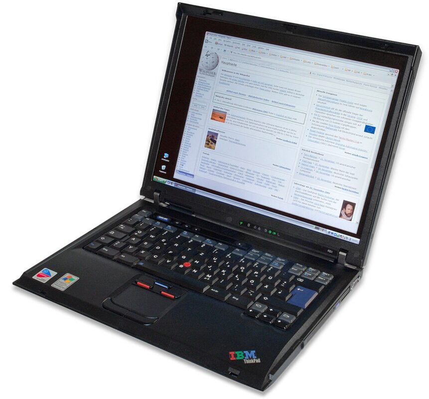 IBM ThinkPad R51 laptop reference photograph, not the exact used unit