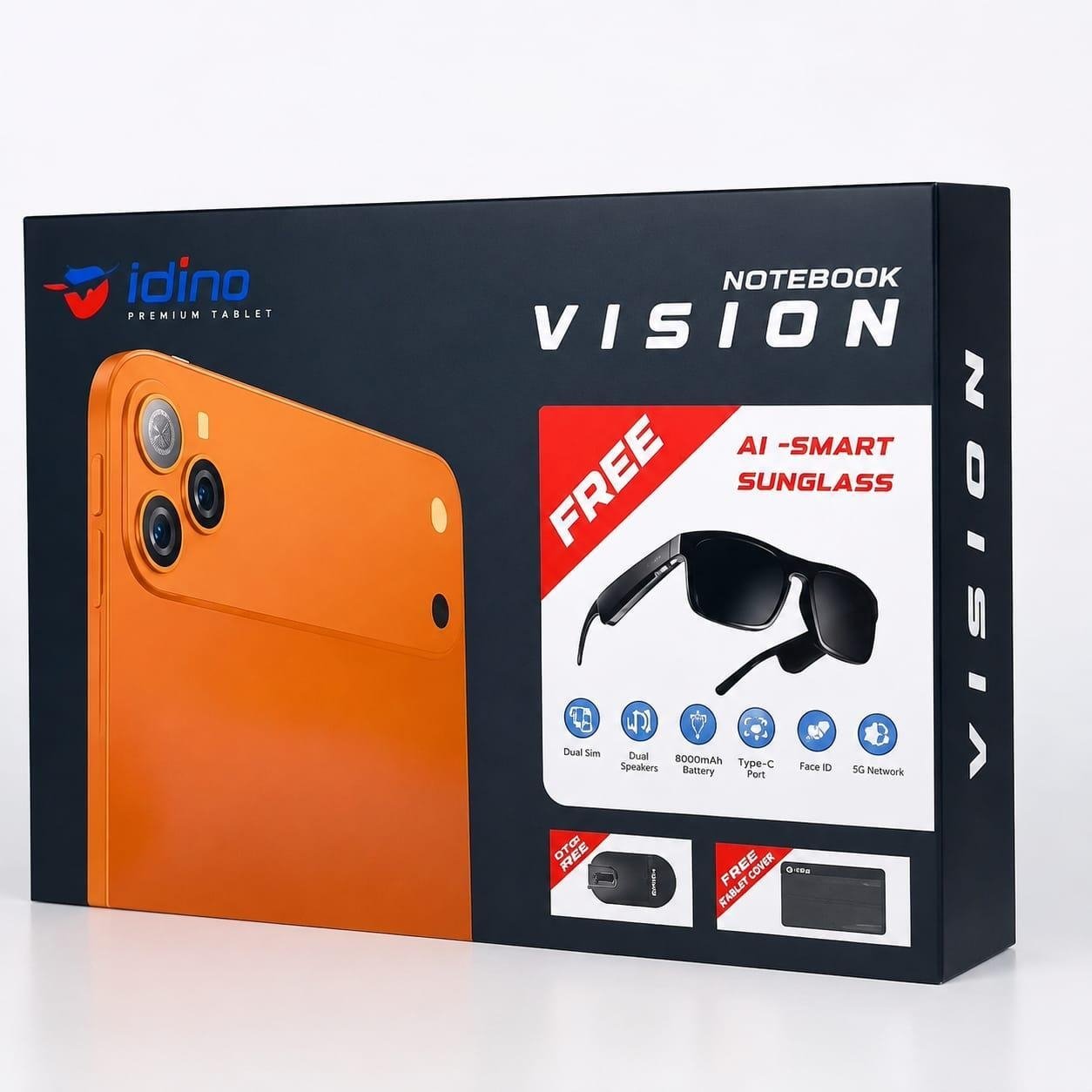 Idino Notebook Vision 12GB 512GB Android tablet Idino Notebook Vision tablet 12GB RAM 512GB supplier configuration