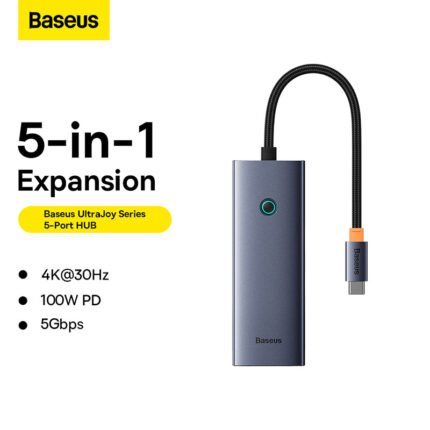 Baseus UltraJoy 5 Port USB C Hub actual product image