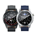 Infinix XWatch N5 Pro XW5E 1.43-inch AMOLED smartwatch in black and silver