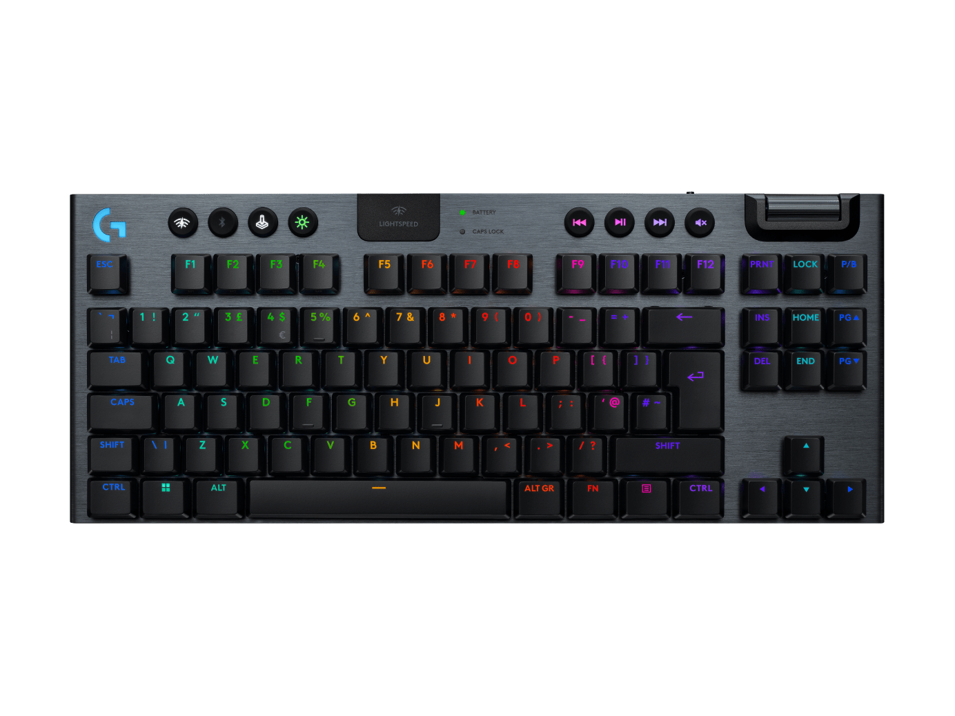 Logitech G915 X LIGHTSPEED TKL Gaming Keyboard – main view Logitech G915 X LIGHTSPEED TKL Gaming Keyboard – main product view