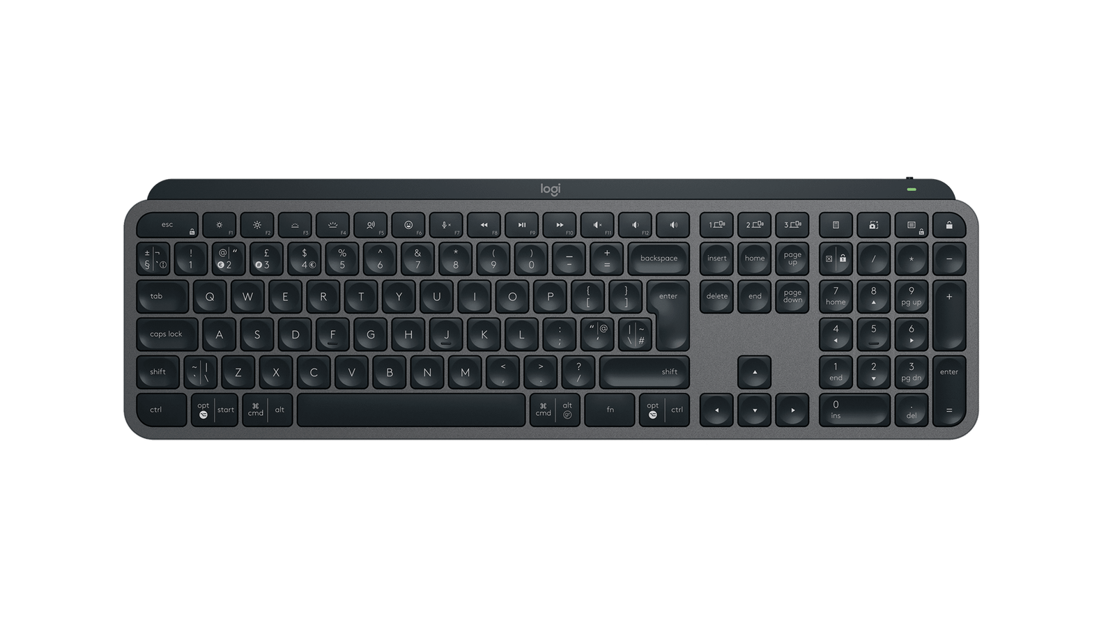 Logitech MX Keys S Wireless Keyboard – main view Logitech MX Keys S Wireless Keyboard – main product view