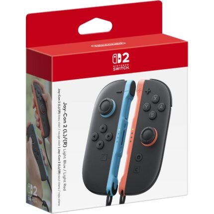 Nintendo Switch 2 Joy-Con 2 Light Blue and Light Red controller pair official product image