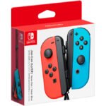 Nintendo Switch Joy-Con Neon Red and Neon Blue controller pair official product image