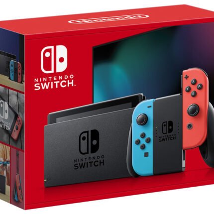 Nintendo Switch V2 HAC-001(-01) Neon Blue and Neon Red official package image
