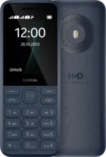 Nokia 130 Dark Blue front and back with physical keypad
