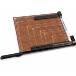 OfficePoint 18x15 wooden guillotine paper cutter photo from Office Mart; actual Infinite Tech paper cutter size/model unconfirmed