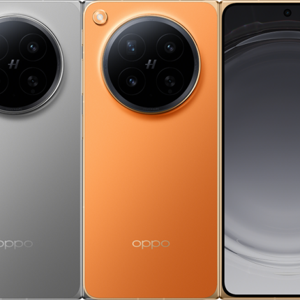 OPPO Find N6 16GB 512GB foldable smartphone in Stellar Titanium and Blossom Orange