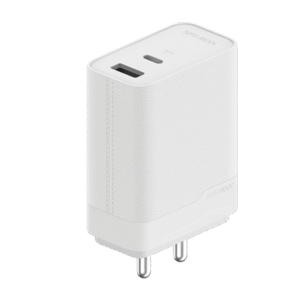 OPPO SUPERVOOC 100W dual-port power adapter in white