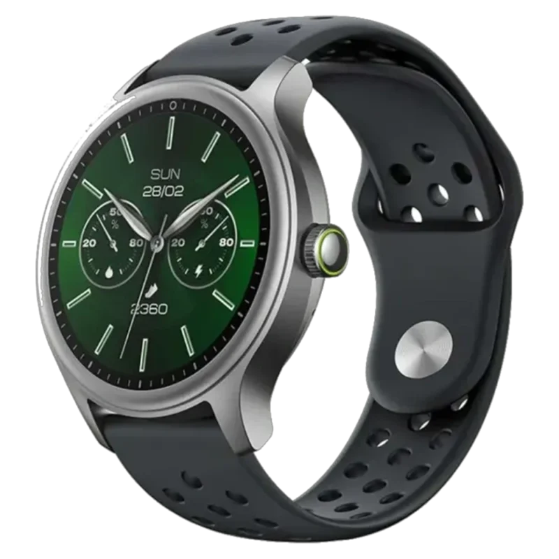 Oraimo Watch 6R OSW-823 round smartwatch in black with 1.39-inch screen