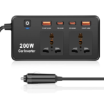 PC200Pro 200W car power inverter with AC and USB ports