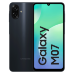 Samsung Galaxy M07 4GB 64GB in black, official Samsung product photo