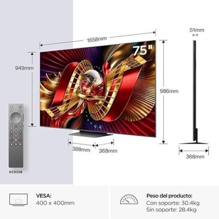 TCL 85C8L 85-inch SQD-Mini LED Google TV
