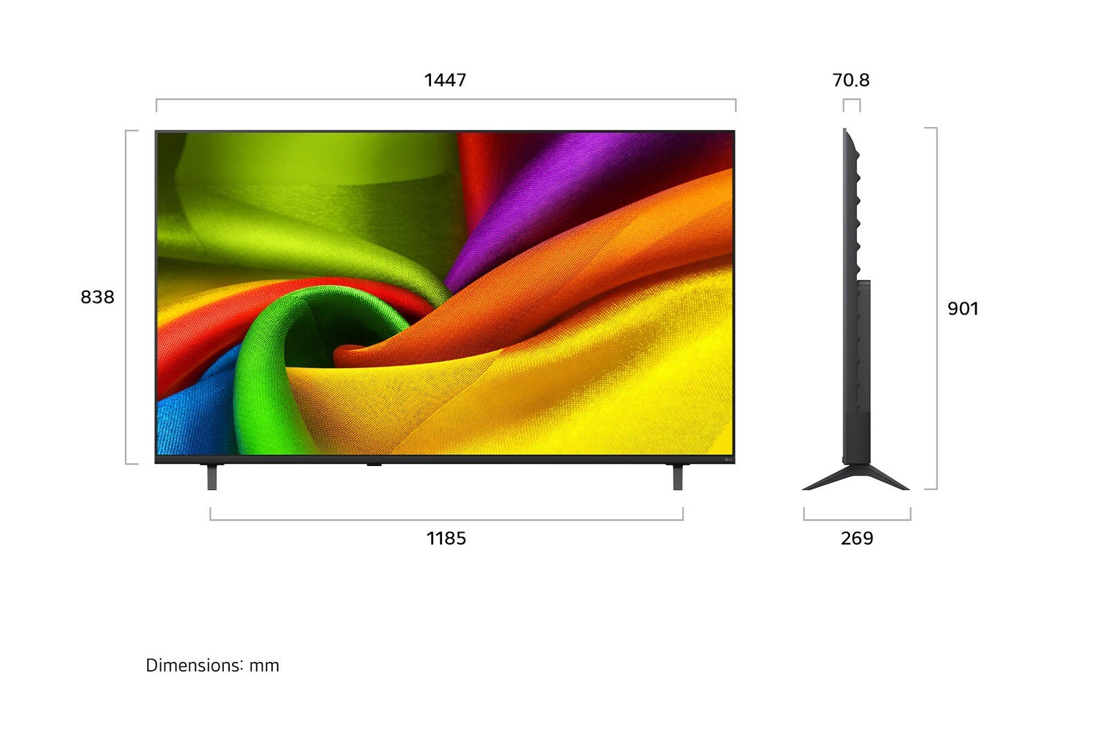 LG 65NU850B6LA product gallery 5 LG 65NU850B6LA manufacturer 5 view television