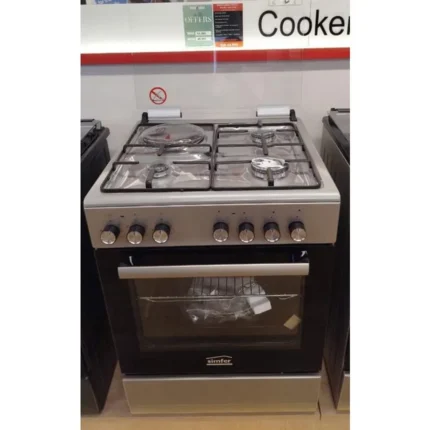 VON Simfer 60x60 standing cooker with 3 gas burners and 1 electric hotplate